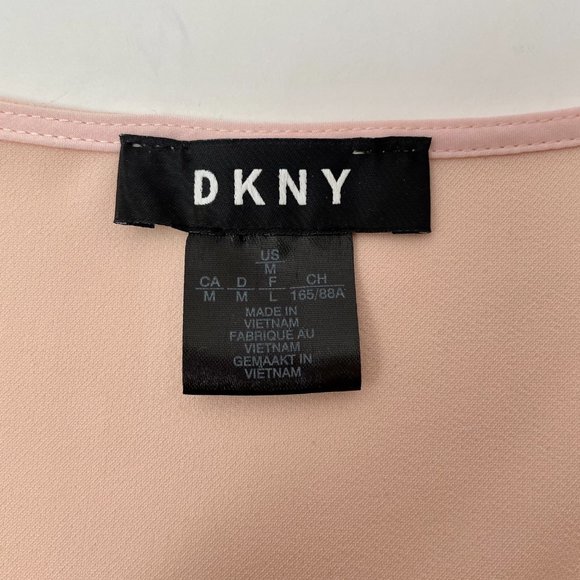 NEW DKNY Flowy Sleeveless Tank Waterfall Ruffle Front, Soft Peach, Size M - Picture 5 of 7